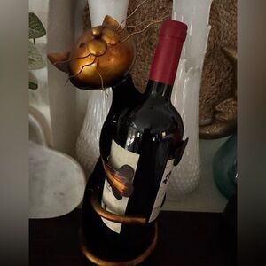 Cat Wine Bottle Holder metal